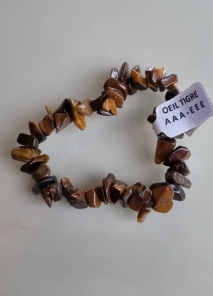 Bracelet pierres naturelles œil de tigre, marca: lithotherapie, estado: Novo com etiquetas, €5.00, €5.95 inclui Proteção do Comprador