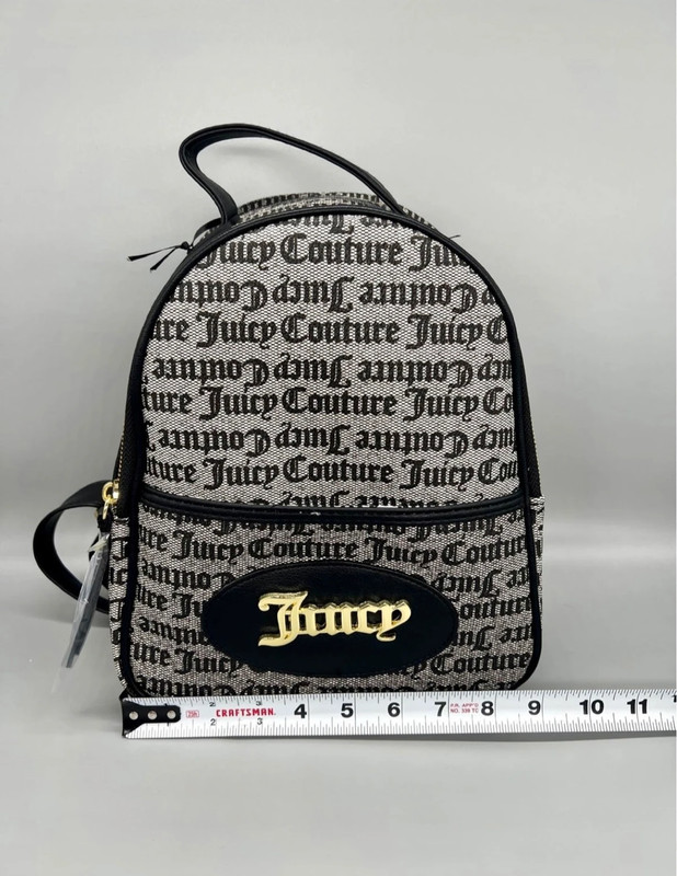 New Black Juicy Couture Backpack Purse Bag MSRP $99 Pleather