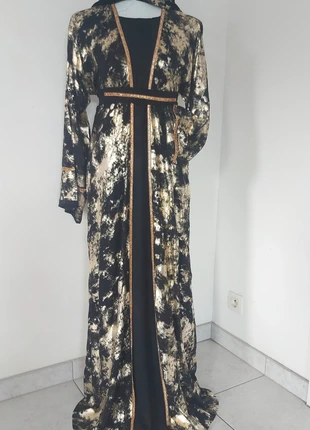 Caftan Dubaï noir doré neuf, état: Neuf sans étiquette, taille: Autre, 54,00 €, 57,40 € Protection acheteurs incluse