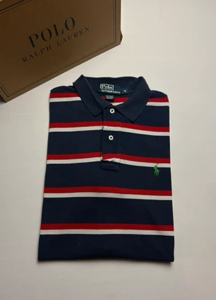 Polo Ralph Lauren Rayé Bleu Marine M Homme - Logo Vert - Vintage Années 2000, marque: Ralph Lauren, état: Bon état, taille: M, 15,00 €, 16,45 € Protection acheteurs (Pro) incluse