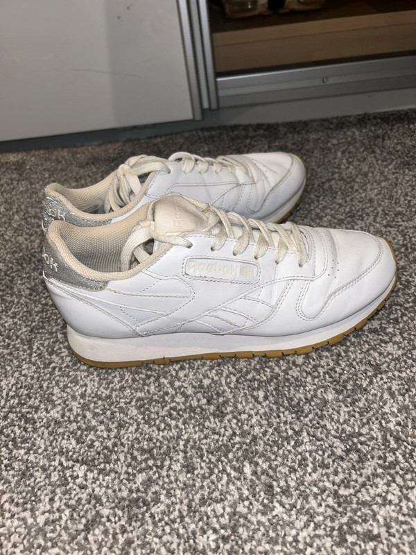 Silver reebok sale classics womens