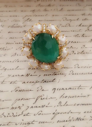 Bague GM perle d'eau ajustable style Ferrandis oeil de chat, marca: Sylvia Toledano, estado: Novo sem etiquetas, tamanho: Ajustável, €28.00, €30.10 inclui Proteção do Comprador Pro