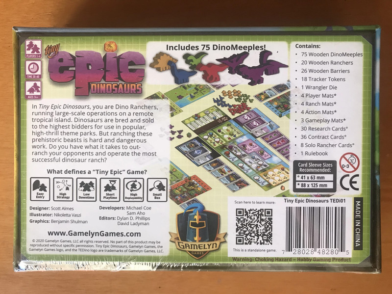 Tiny Epic Dinosaurs Deluxe - Gioco da tavolo Board game - Kickstarter KS - Gamelyn Games - Nuovo New 2