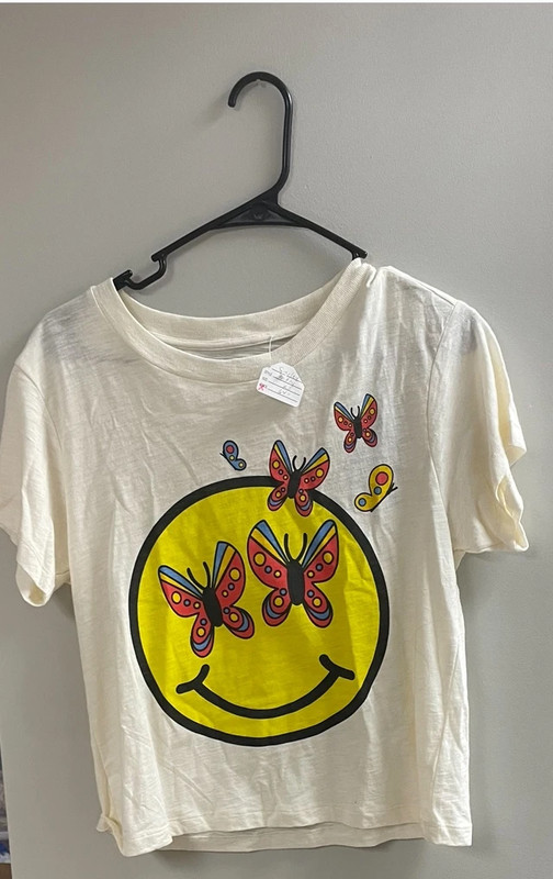 New With Tags Chaser Smiley Butterfly Shirt XS 1