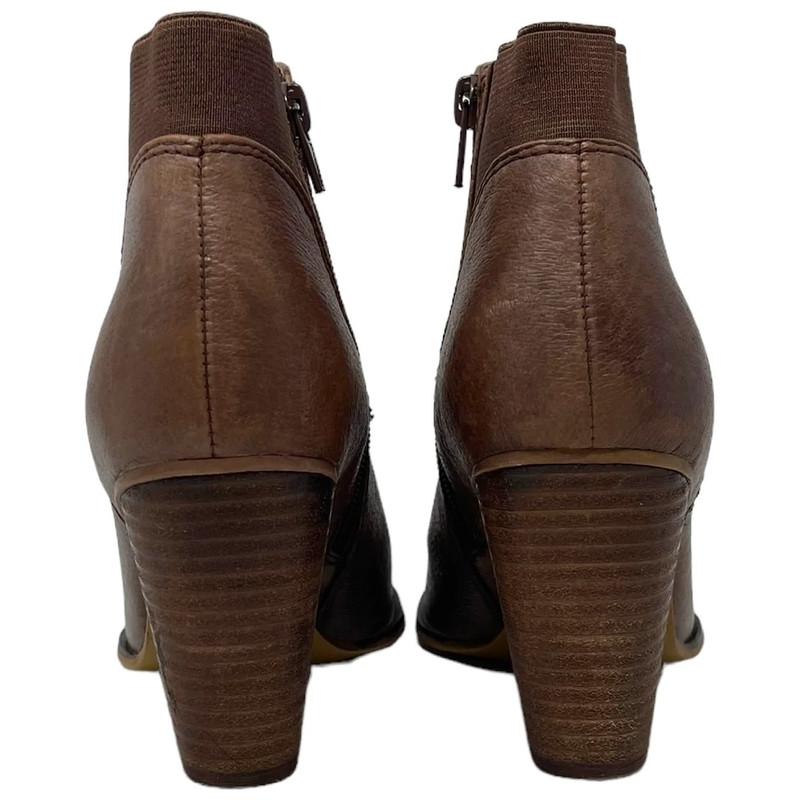 Steven By Steve Madden “Roami” Ankle Booties Brown Leather Zipper Women’s 6.5M 5