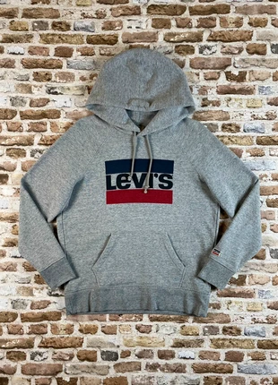 Sweat à capuche gris chiné big logo Levi’s - XS, marke: Levi's, zustand: Sehr gut, größe: XS / 34 / 6, 18,00 €, 19,60 € beinhaltet Vinted-Käuferschutz Pro