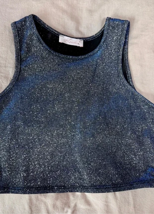 Beautiful sequin dark blue glitter top excellent conditioj, merk: sans marque, staat: Heel goed, maat: S / 36 / 8, € 3,00, € 3,85 inclusief Kopersbescherming