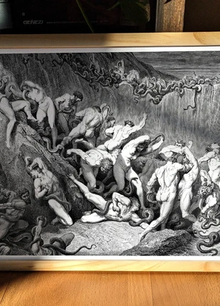 Affiche – Dante : Les voleurs tourmentés par les serpents (Doré, 1861), marque: Art, état: Neuf sans étiquette, 17,90 €, 19,50 € Protection acheteurs (Pro) incluse