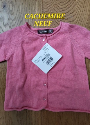 Magnifique gilet rose Bout'chou Neuf. 6 mois. Cachemire, brand: Bout'chou, condition: New with tags, size: 3-6 months / 62 cm, €11.00, €12.25 includes Buyer Protection