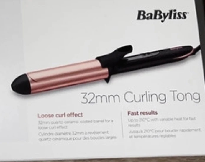 Bankdiskont Babyliss Lockenstab 32mm Curling Vinted Tong für Wellen | weiche