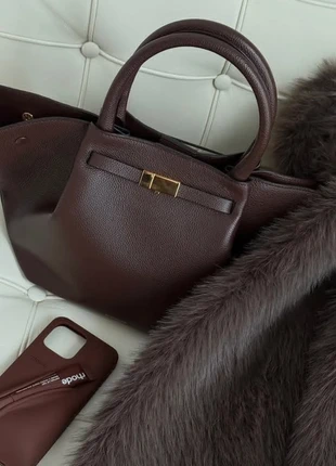 Elégant sac à main Demellier "The New York" midi en cuir marron véritable, marque: Camel, état: Très bon état, 270,00 €, 284,20 € Protection acheteurs incluse