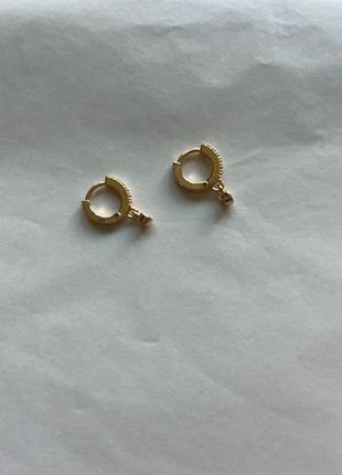 Gold Huggies - earrings, condition: Satisfactory, £1.50, £2.28 includes Buyer Protection