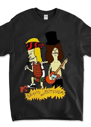 Vintage beavis and butthead with slash guns n roses shirt, merk: Beavis And Butthead, staat: Nieuw met prijskaartje, maat: L, € 35,00, € 37,45 inclusief Kopersbescherming