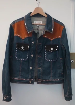 Veste en Jeans Claudie Pierlot, marque: Claudie Pierlot, état: Très bon état, taille: M / 38 / 10, 70,00 €, 74,20 € Protection acheteurs incluse