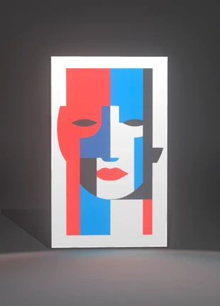 Lampe Led Portrait Abstrait, état: Neuf sans étiquette, 25,00 €, 26,95 € Protection acheteurs (Pro) incluse