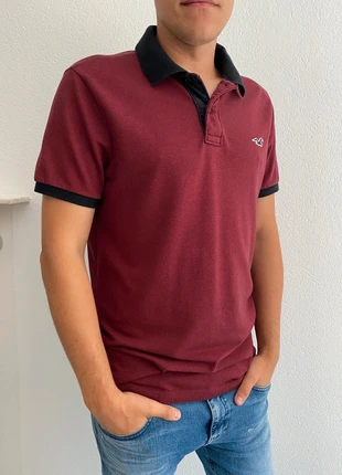 Hollister Poloshirt, Größe M, Burgunderrot mit Schwarzen Details, marca: Hollister, estado: Muito bom, tamanho: M, €12.95, €14.30 inclui Proteção do Comprador