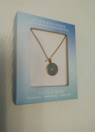 Boîte cadeaux, st valentin chaine 18k avec pendentif #aventurine, marque: Bi&jou, état: Neuf avec étiquette, 20,00 €, 21,70 € Protection acheteurs incluse