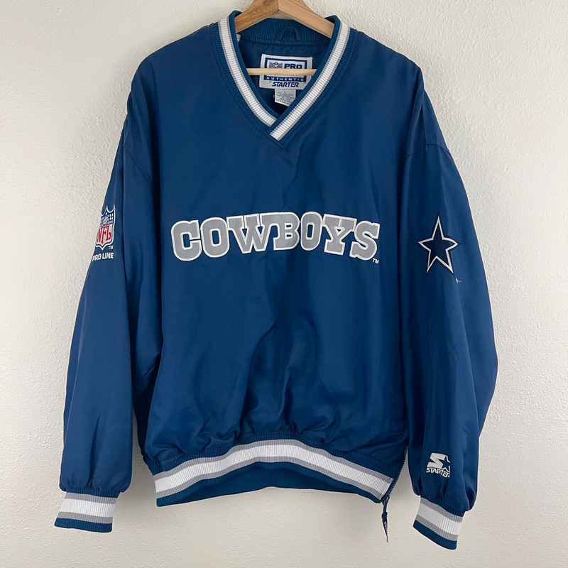 Starter Vintage 90s Navy White Dallas Cowboys NFL Pro Line Pullover Jacket