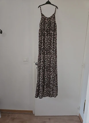 Robe longue léopard femme imprimé noir beige marron motif fluide légère été, marca: Zara, estado: Novo sem etiquetas, tamanho: XS / 34 / 6, €13.00, €14.35 inclui Proteção do Comprador