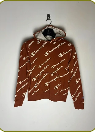 Hoodie Champion marron logo all-over – taille L, marque: Champion, état: Bon état, taille: L / 40 / 12, 6,99 €, 8,04 € Protection acheteurs incluse