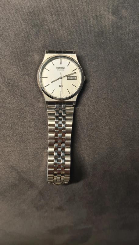 Vintage Seiko SQ Uhr Silber 5Y23 8A70 Vinted