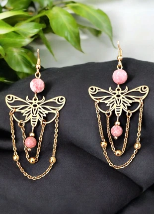 Boucles d'oreilles en Thulite, marque: Butterfly, état: Très bon état, 15,50 €, 16,98 € Protection acheteurs (Pro) incluse