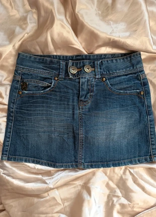 Mini jupe en jeans Y2K, marque: y2k, état: Très bon état, taille: XS / 34 / 6, 12,00 €, 13,30 € Protection acheteurs (Pro) incluse