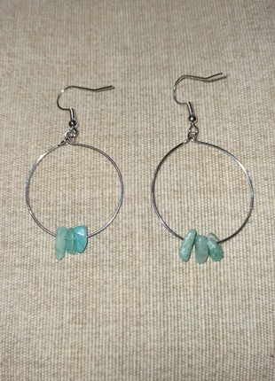 Orecchini a cerchio con pietre di amazzonite, zustand: Sehr gut, 2,75 €, 3,59 € inklusive Vinted-Käuferschutz