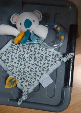 💕Doudou plat koala imprimé feuille hochet, brand: Doudou et Compagnie, condition: New without tags, size: One size, €15.00, €16.45 includes Buyer Protection