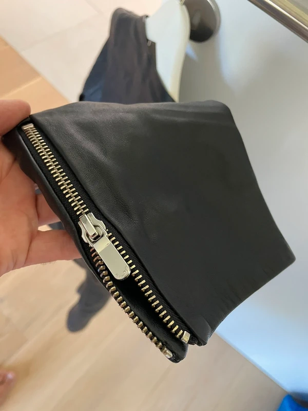 Perfecto cuir mouton Massimo Dutti marine S neuf - photo numéro 6