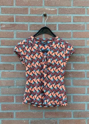 Te gekke King Louie bow blouse in Libellule print, maat XS, merk: King Louie, staat: Heel goed, maat: XS / 34 / 6, € 20,00, € 21,70 inclusief Kopersbescherming