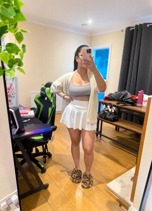 Cream Chunky Knit Short Sleeve Cardigan, brand: Cream, condition: Very good, size: M / UK 12-14, £16.35, £17.87 includes Buyer Protection