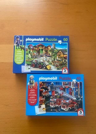 Puzzle Playmobil bomberos y granja, marca: Schmidt Spiele, estado: Muy bueno, 4,00 €, 4,90 € Protección al comprador incluida