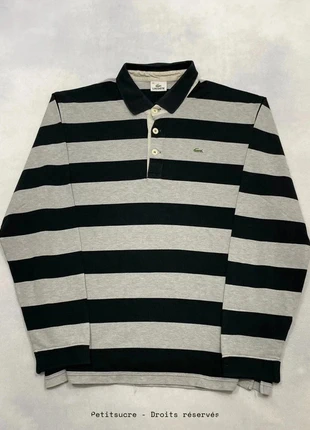 Rare Polo Lacoste y2k Marinière Noir Gris Homme 100% coton - Taille XXL /726R, marque: Lacoste, état: Très bon état, taille: XXL, 34,90 €, 37,35 € Protection acheteurs (Pro) incluse