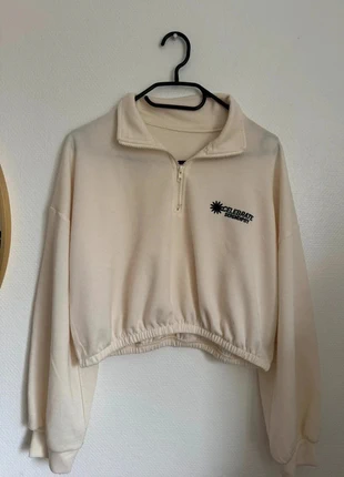 Sweat crème à col zippé, marke: Shein, zustand: Sehr gut, größe: S / 36 / 8, 6,00 €, 7,00 € inklusive Vinted-Käuferschutz