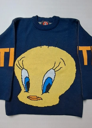 Pull hiver col rond Looney Tunes édition 1997 Titi logo brodé broderie taille M laine, marque: Looney Tunes, état: Très bon état, taille: M, 70,00 €, 74,20 € Protection acheteurs incluse