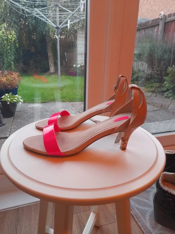 Next Cream and Bright Pink strappy sandals Vinted