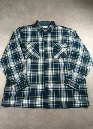 Chemise en flanelle à carreaux Heather Tweed vert/bleu marine en acrylique vintage taille XXL homme, brand: Vintage Dressing, condition: Very good, size: XXL, €8.00, €9.10 includes Buyer Protection Pro