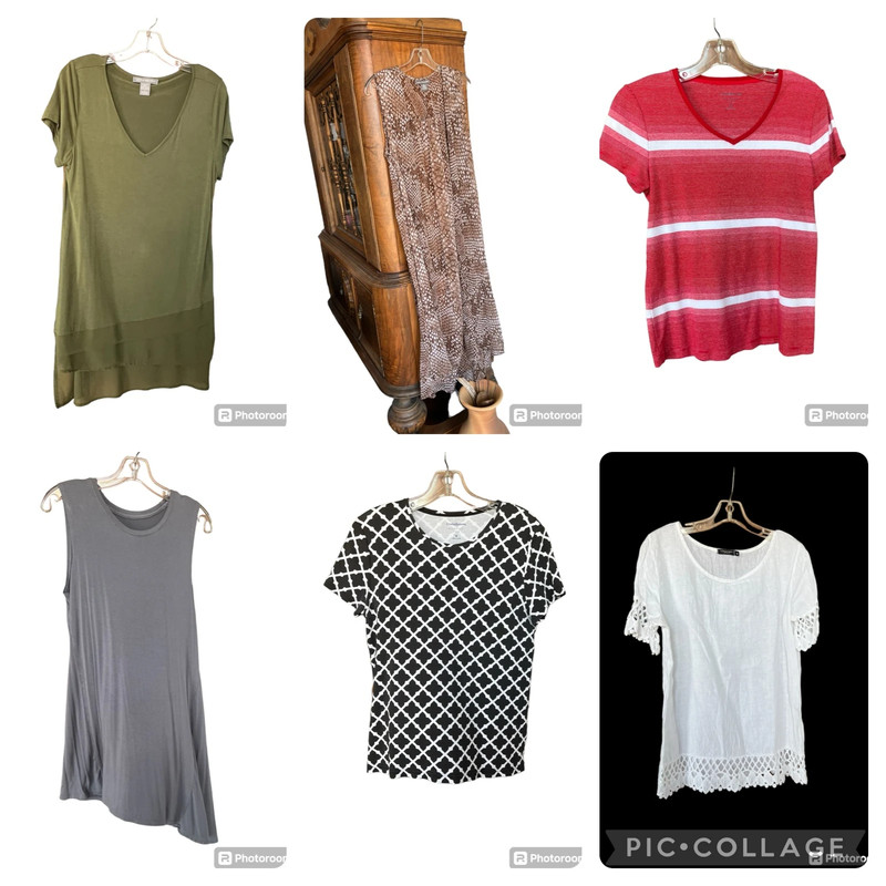 Women’s Clothing Lot Bundle Tops LOGO Kate & Mallory Lungo L’arno 6 Pieces SZ M! 2