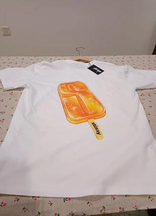 Crisp orange Popsicle pattern white crew neck short sleeve, size M, brand: Carhartt WIP X Stüssy, condition: New without tags, size: M / 38 / 10, €50.23, €53.44 includes Buyer Protection