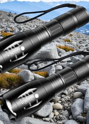 Besjaar Militaire LED Zaklamp – 2 Stuks – 2000 Lumen – IP65 – Zwart, merk: besjaar, staat: Nieuw met prijskaartje, € 19,99, € 21,69 inclusief Kopersbescherming Pro