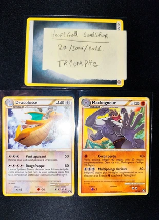 Dracolosse 18/102 Mackogneur 26/102 HeartGold SoulSilver Triomphe FR, marke: Pokémon, zustand: Sehr gut, 6,00 €, 7,00 € inklusive Vinted-Käuferschutz