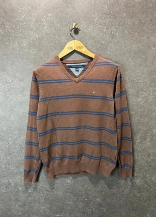 Tommy Hilfiger Pull Marron M Homme Coton/Polyester Logo brodé Col V #0374, marke: Tommy Hilfiger, zustand: Sehr gut, größe: M, 35,90 €, 38,40 € beinhaltet Vinted-Käuferschutz Pro