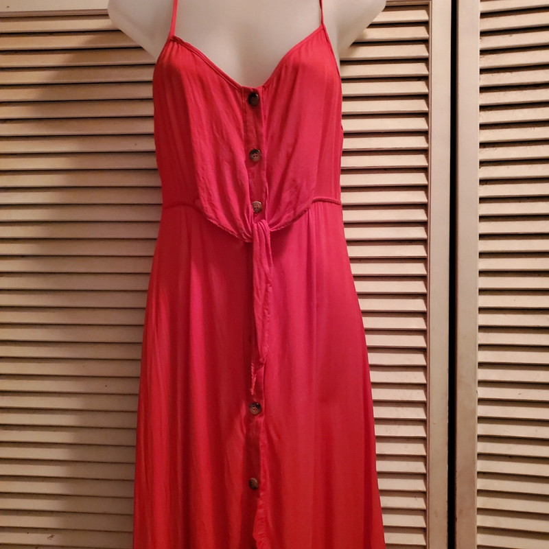Ladies Sleeveless Red Dress Size S 4