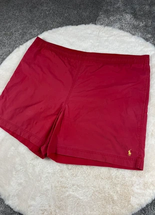 Short de Bain Ralph Lauren Rouge Logo Brodé Jaune, marque: Ralph Lauren, état: Très bon état, taille: XXL, 17,00 €, 18,55 € Protection acheteurs (Pro) incluse