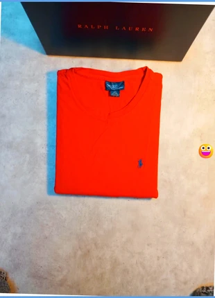 T-shirt tee shirt rouge logo brodé bleu vintage pour homme taille M - 175cm, marque: Ralph Lauren, état: Très bon état, taille: M, 20,00 €, 21,70 € Protection acheteurs (Pro) incluse