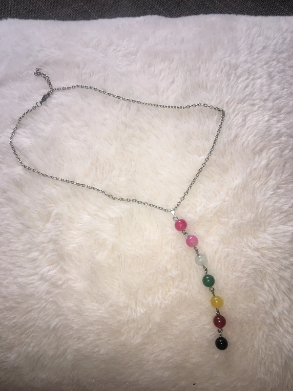 Collier de 7 perles multicolores