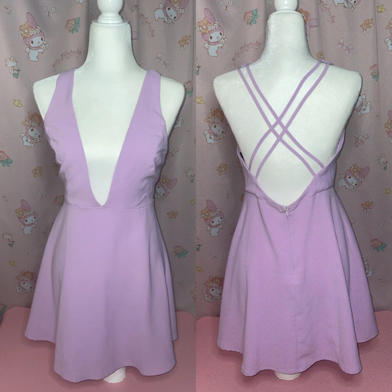 Forever21 Lilac Criss Cross Back Strap Dress 1