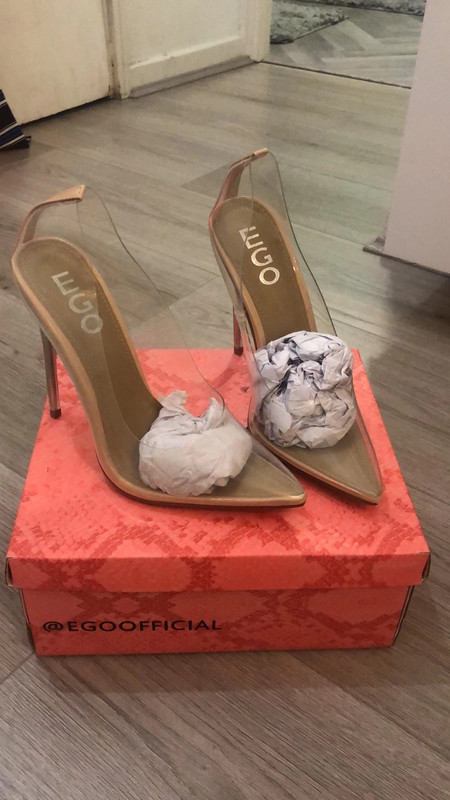 Clear heels top size 4