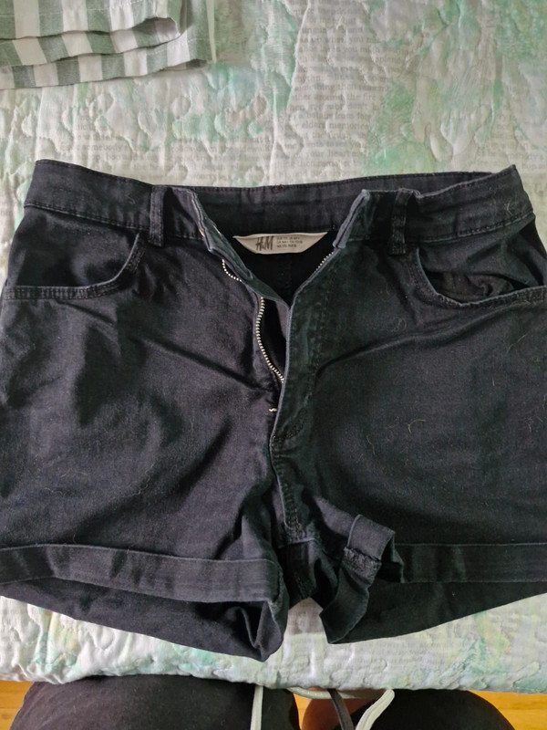 Pantalon corto vaquero negro niña